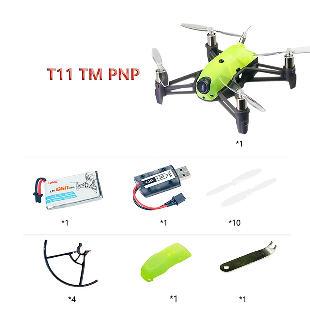 

LDARC T11 RTF PNP 1S Brushed 2 inch FPV RC Racing drone Quadscopter Toy Airplane Support Headless mode withTransmitter Radio