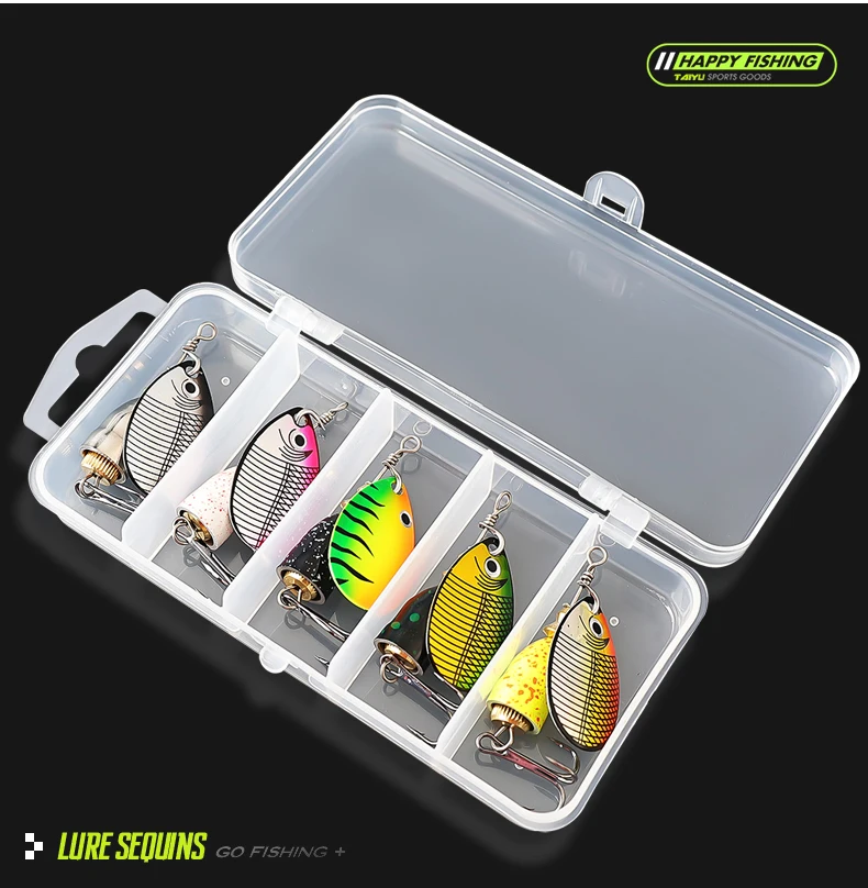 TAIYU 5er-Pack 9cm 10g Composite Spinnerbait Angelköder, Laser-Rotierende Flügel, Geräuscharm Anlockende Angelköder-Set – Detail 10