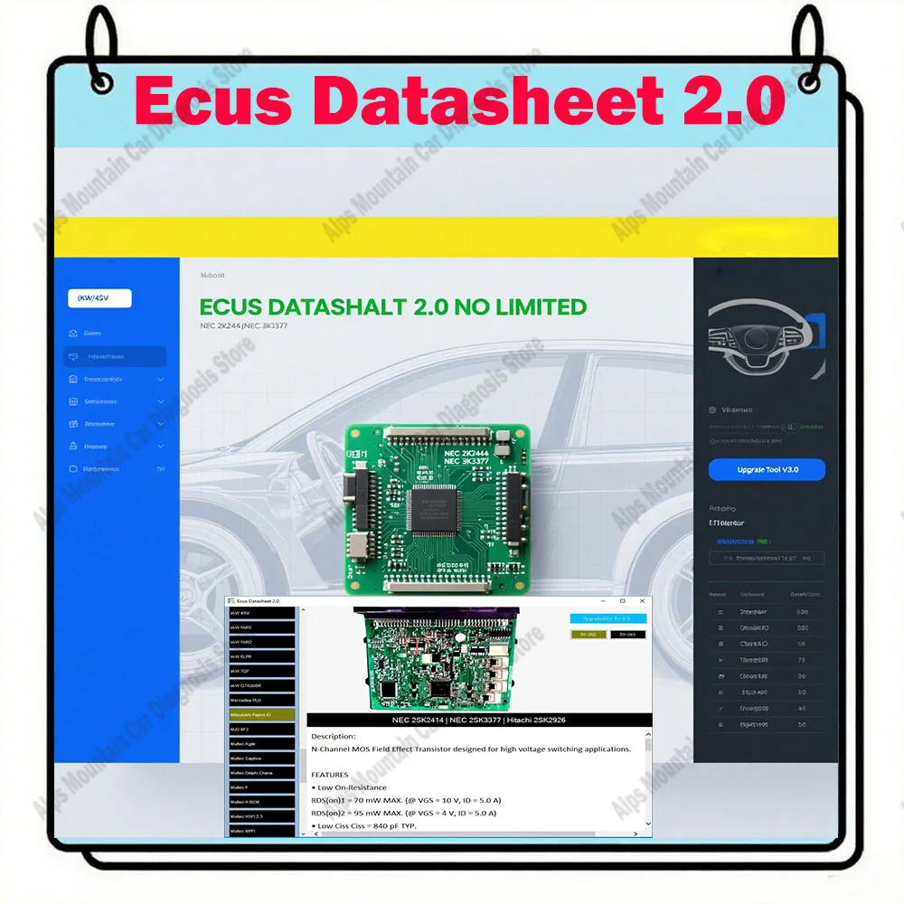 

ECUS Datasheet 2.0 ECU Repair Software - PCB Schematics Car Electronic Components with Additional Information for Auto Repair