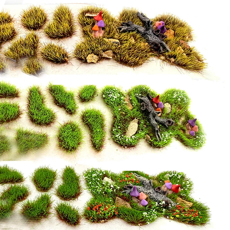 Simulação irregular modelo de gramado da selva 5mm cluster de grama para fazer mesa de areia materiais de paisagem acessórios diorama
