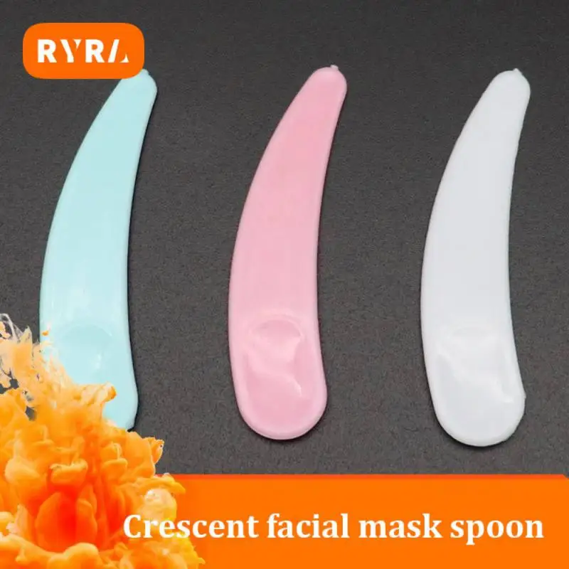 Mini Cuillère en Plastique en Forme de Masque Facial, Tampon de Grattage, Outil de Creusement pour Crème, Boue, Soins de la Peau