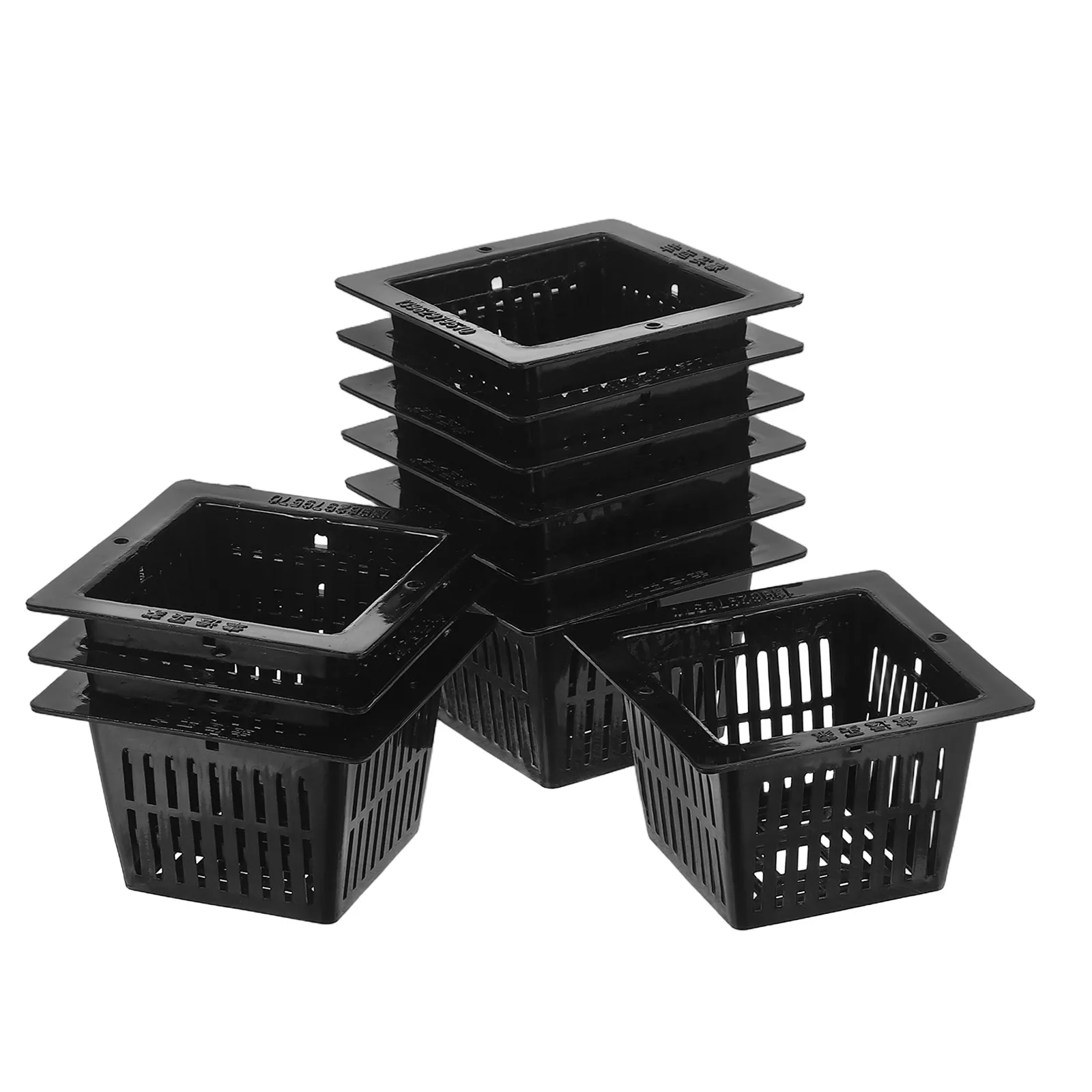 10 Pcs Square Planting Basket Hydroponic Planter Baskets Hydrohonics Net Pots Grow