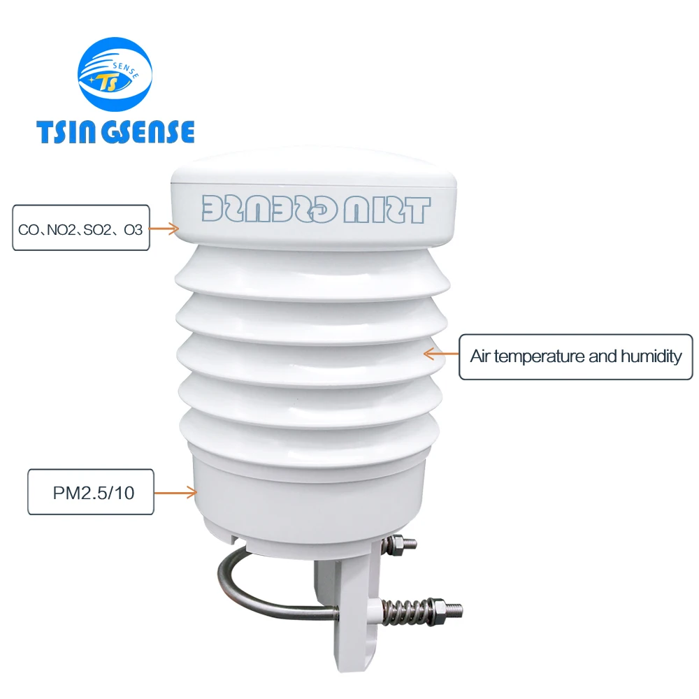 WES800 SO2, NO2, O3, CO sensor multi gas detector for outdoor air quality monitor