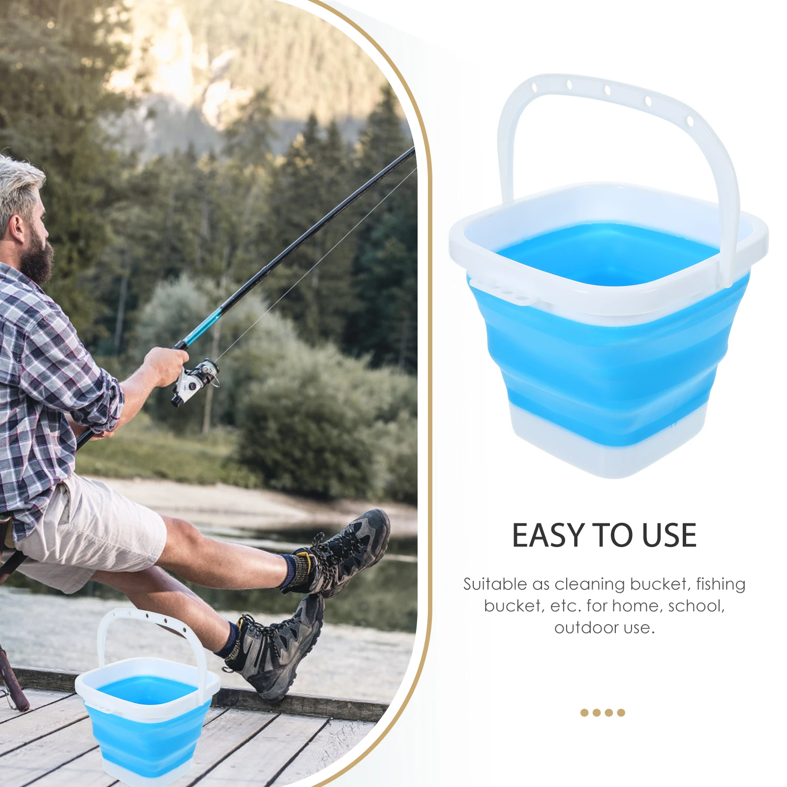 

Thickened Silicone Pen Bucket Painting Accessories Portable Washing Barrel Buckets
