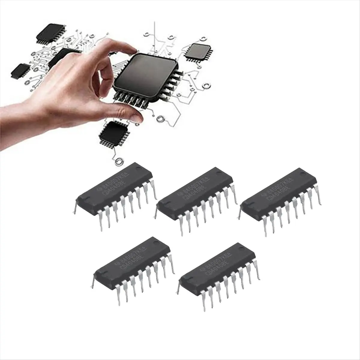 Summer sale  5PCS CD4040BE Chip DIP16 Logic Chip Divider Binary Counter Chip