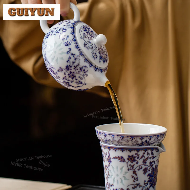 147ml Interlock Branch Lotus Decoration Hollow Out Gaiwan Vintage Tea Tureen Tea Bowl With Lid Kit Tea Brewing Cover Bowl Craft