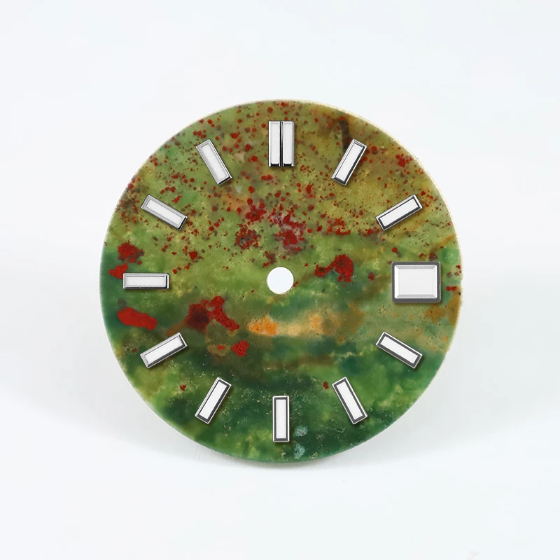 

Colorful Agate Stone Blue lume Natural NH35 28.5mm Retro Style Custom Logo Abalone Case Skx007 Sbdx001