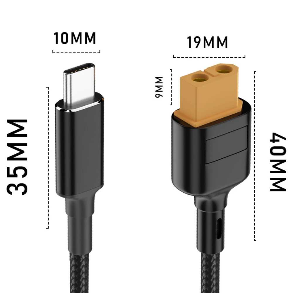 50CM High-Speed 100W USB C Charging Cable Fast Charging Line For XT60 Drones Solar Batteries Power Delivery (PD) Technology
