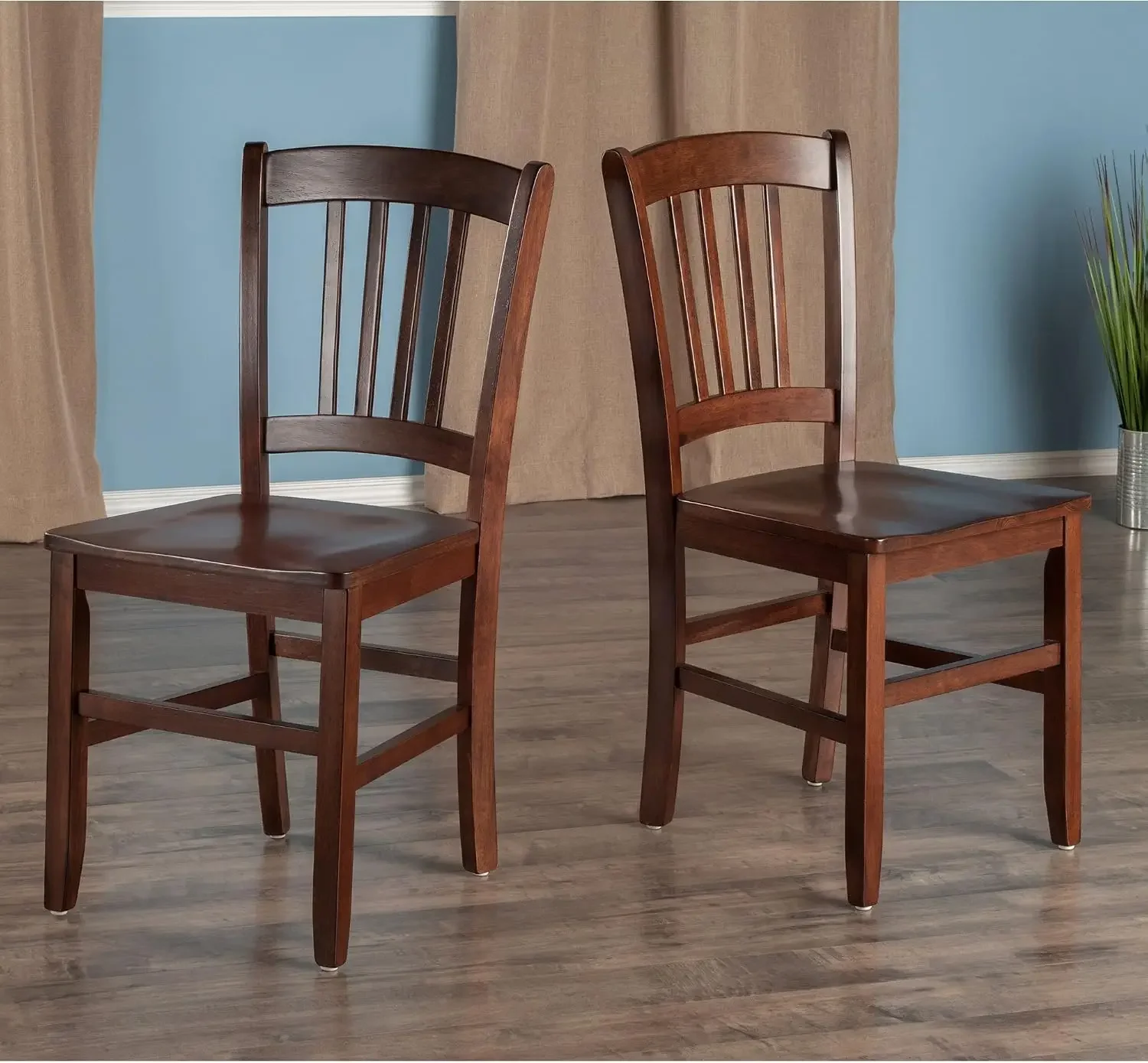 Madison Seating, Walnut Medium | Classic Backed Kitchen & Dining Room Chairs, Simple & Elegant Home Seating Solution, Great