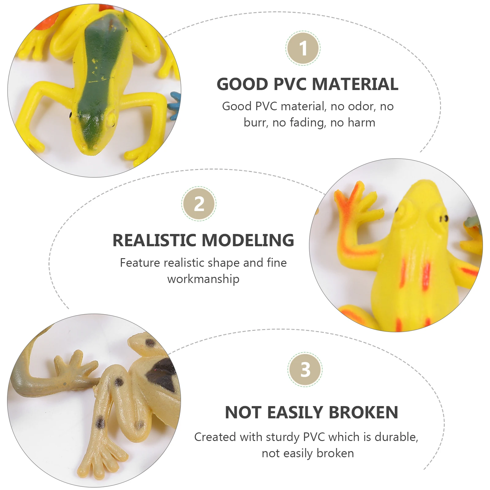 12 Pcs Frog Ornaments PVC Statues Tiny Frogs Decorations Garden Child Miniature Toys Durable Non Fading Safe