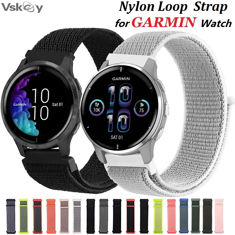 

40PCS Nylon Loop Watch Strap for Garmin Samsung Huawei Xiaomi Haylou Amazfit Smartwatch Breathable Bracelet Band 20mm 22mm