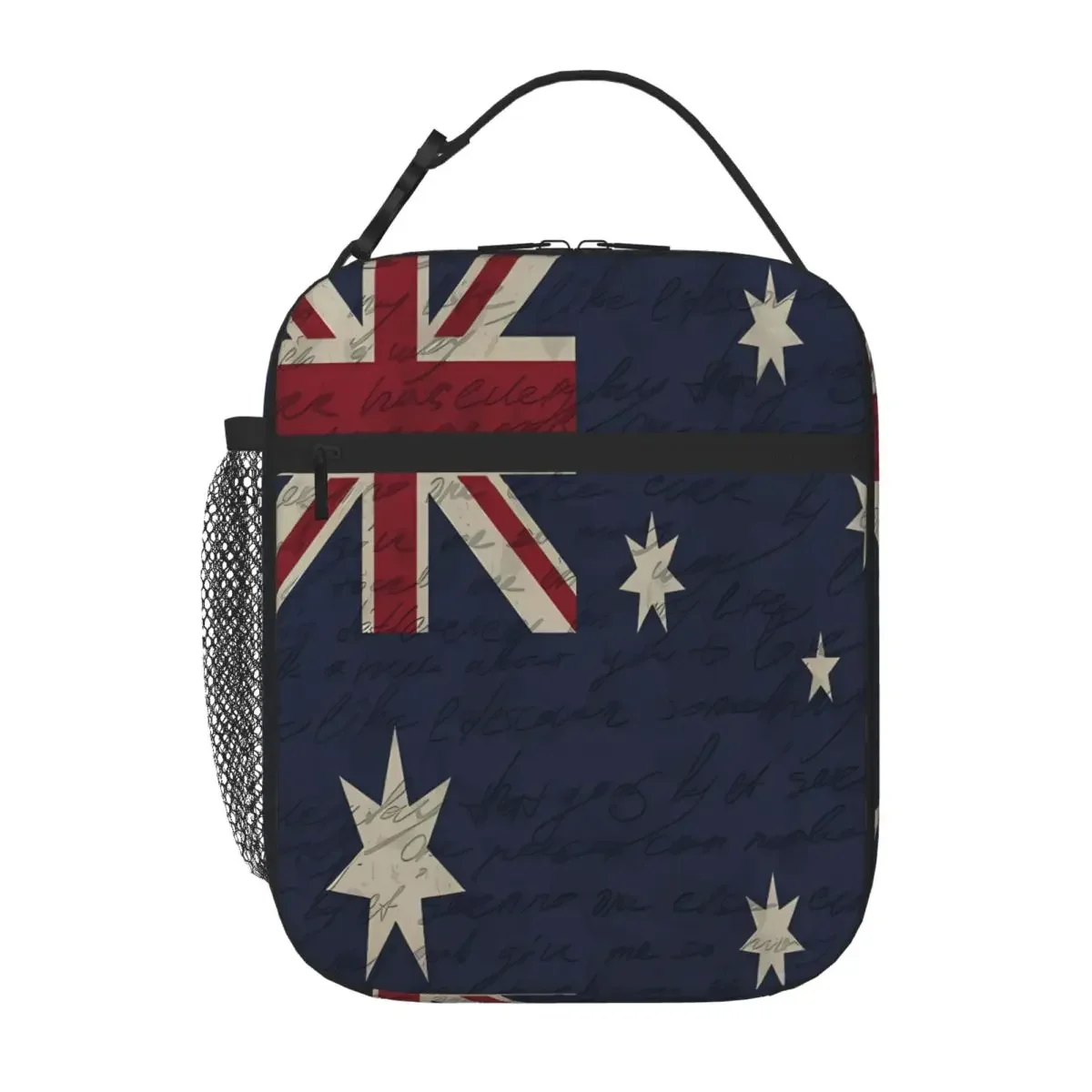 Bestselling Vintage Australian Flag Compact Style Neoprene Lunch Bag Office Meal Prep Compact Lunch Bag