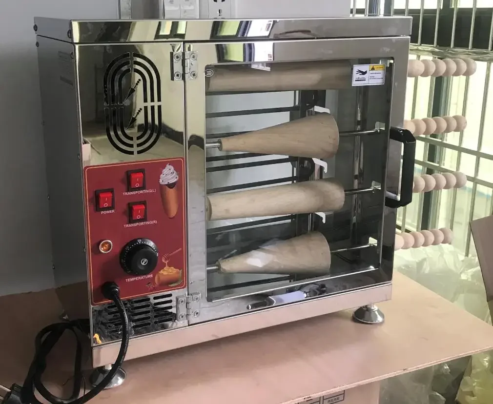 Applicable to Electric 16 - Roller Chimney Cake Oven: Ideal for Baking Hungarian Kurtos Kalacs and Ice - Cream Cones