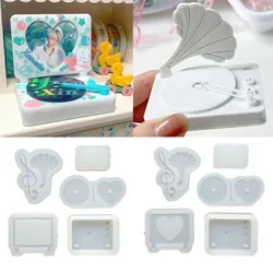 DIY Record Machine Shaped Mold CD Player Silicone Epoxy Resin Mold Shaker Mold Jewelry Mold Jewelry Accessories