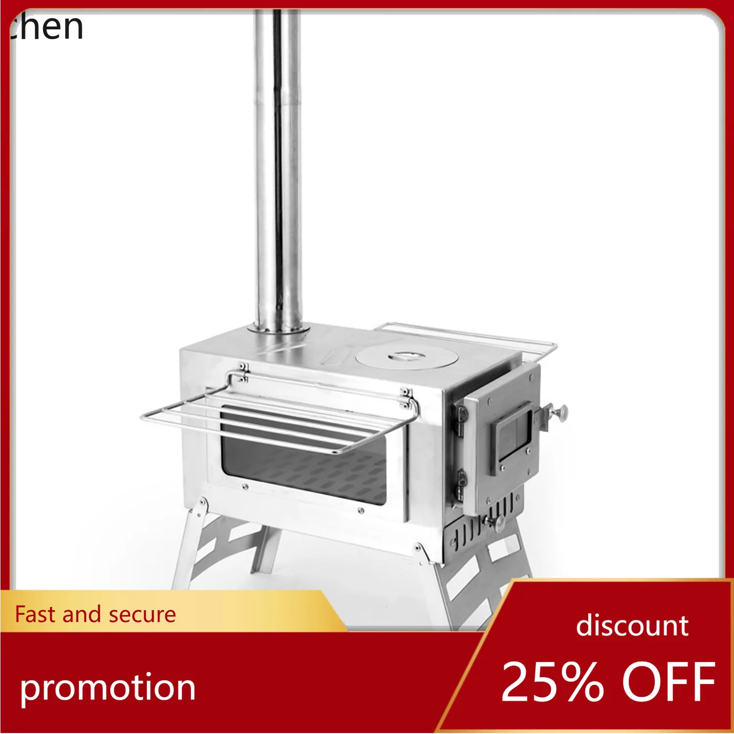 CZ Firewood Stove Outdoor Portable Camping Small Heating Stove Windproof Smokeless Tent Fire  Stainless Steel Folding Stove