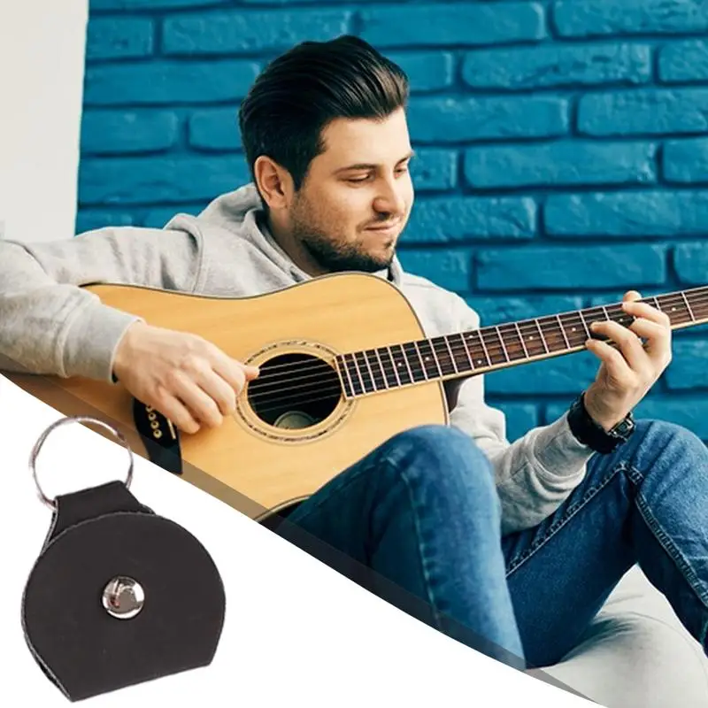 PU Leather Drop-Proof Guitar Picks, Bolsa de armazenamento, grande capacidade, durável Pick titulares