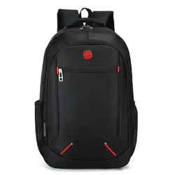 Large-capacity Student School Bag Casual Solid Color Backpack Material Oxford Men New Backpack Multi-functional  Simple Bag