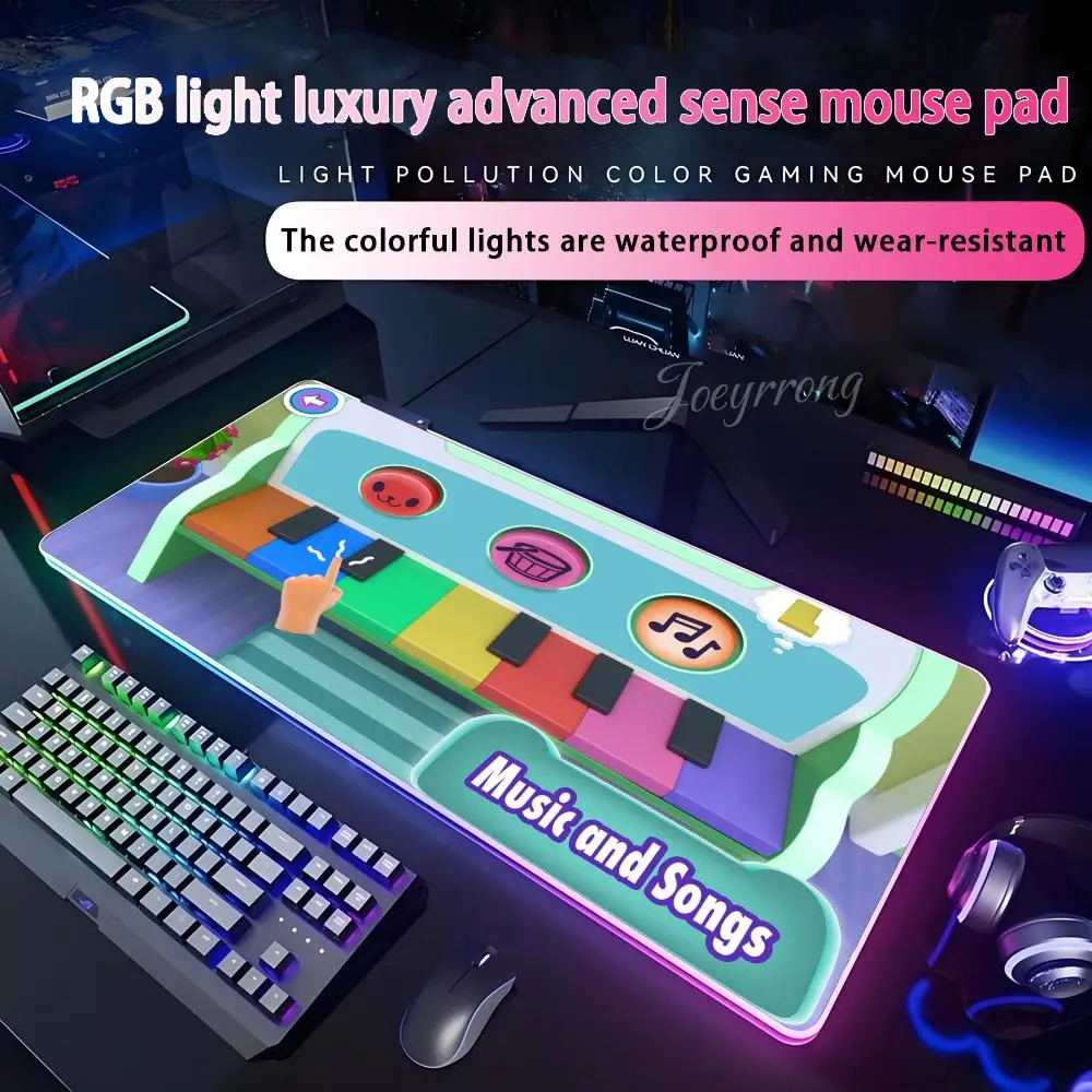 

Коврик для мыши Gabbys для кукольного домика RGB коврик для мыши расширенная игровая клавиатура семь цветов светодиодные коврики большой 1000x500 мм XXL геймер