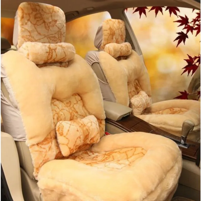 

For Car Seat Cushion Winter Short Plush Thickened Warm and Non-shedding Car Seat Cover