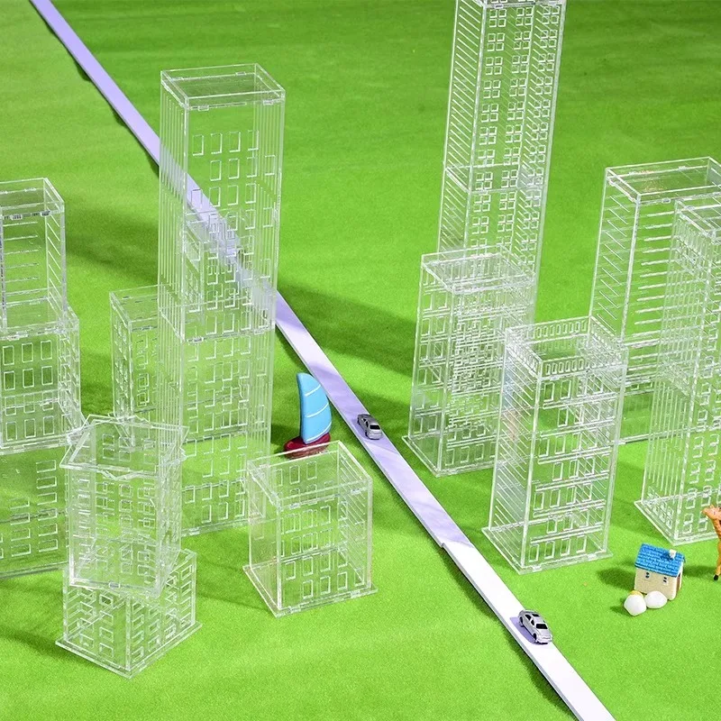 1:200 현실적인 투명한 고층 빌딩 모델 사무실 아파트 건축 디오라마 미니어처 도시 건물 레이아웃 장식 장난감