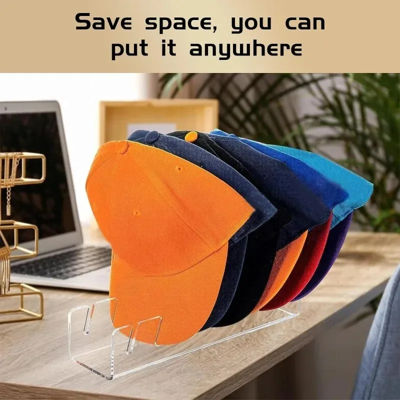 Space Saving Hat Display Stand Baseball Cap No Need To Install Acrylic Hat Rack Suitable for Bedroom Wardrobe Dressing Table