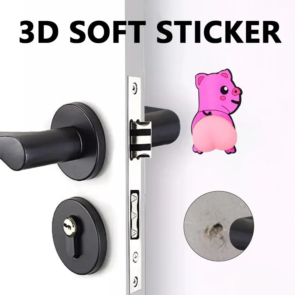 Urocze naklejki silikonowe 3D z motywem zwierzęcych pup, antykolizyjne, zabawne, mięciutkie, z TPR, ochraniacze na drzwi i samochód, do etui na telefon.