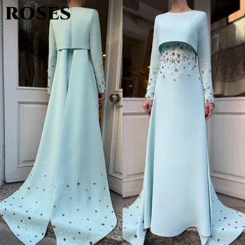 ROSE Abiti da sera azzurri Abito da ballo con scollo a O in ...