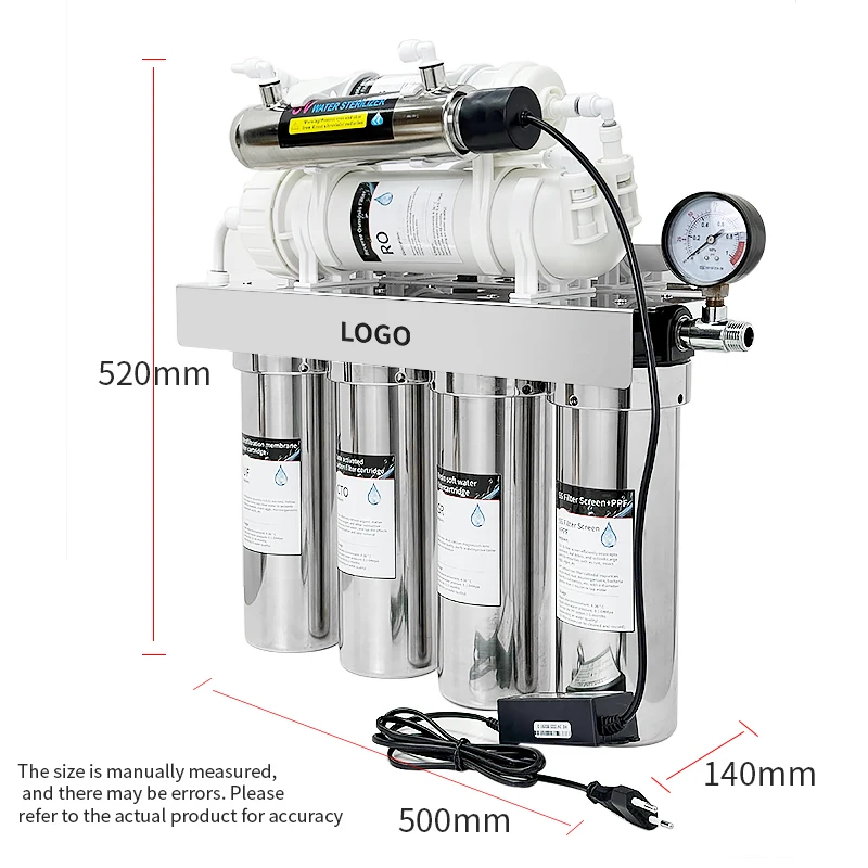 

Reverse Osmosis RO Water Filter System with UV Purifier and Softener Tap Functional Water Filtration for Drinking Water