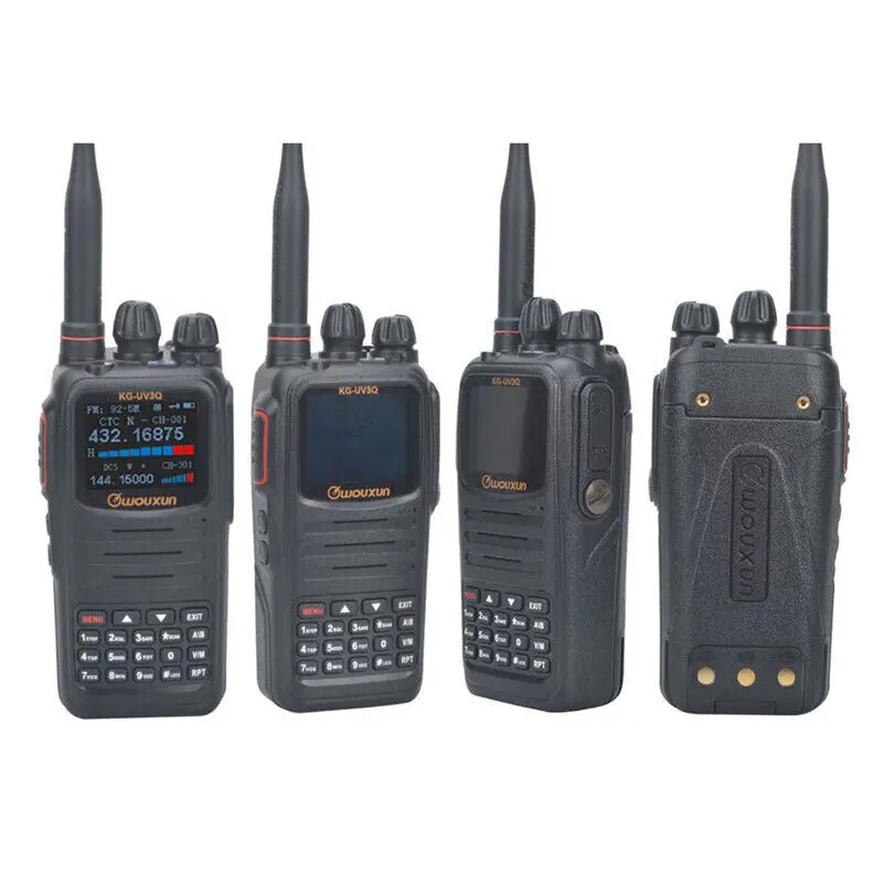 10 قطعة الأصلي WouXun KG-UV3Q التناظرية VHF/UHF ثنائي النطاق 999CH 10 واط عالية الطاقة FM تشويش إذاعي SOS وظيفة اسلكية تخاطب