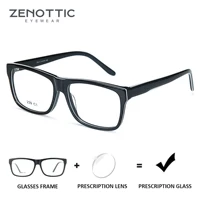 ZENOTTIC (tamaño XXS) gafas graduadas cuadradas gafas ópticas para hombres para acetato hecho a mano Anti luz azul fotocromática