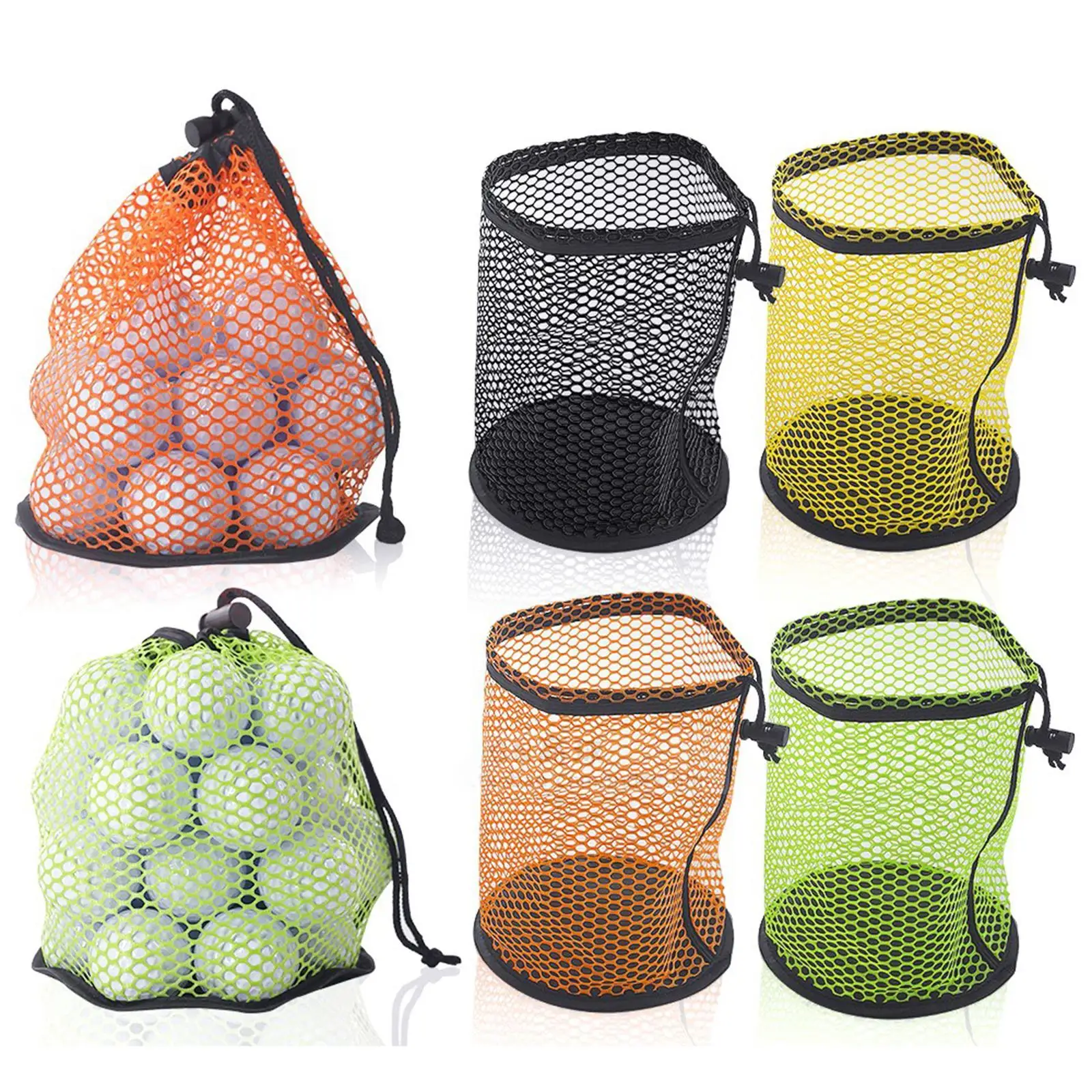 Golf Ball Bag Drawstring Closure Golf Ball Net Bag for Gym Outdoor Travel
