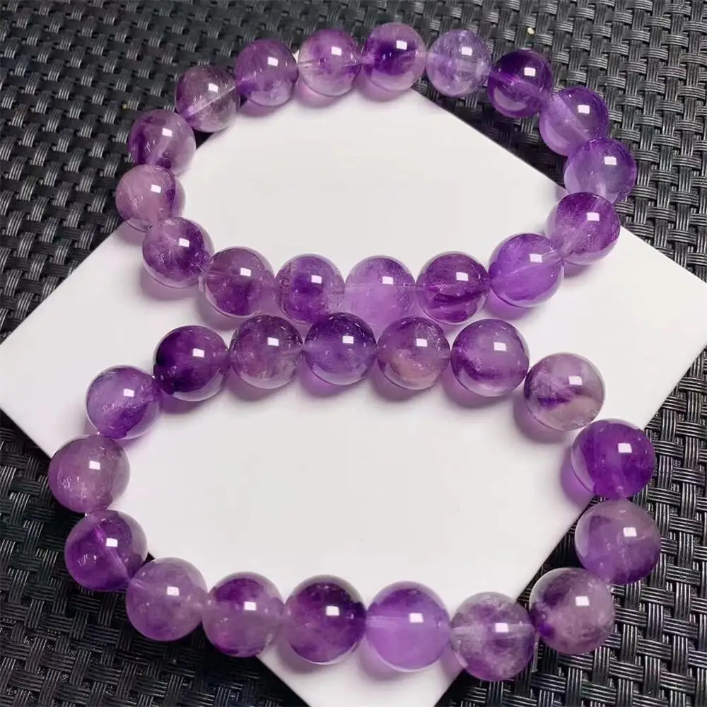 12.5mm Natural Purple Super Seven Bracelet Handmade Round Beads Bracelets Couple Energy Yoga Bracelet Men Women Jewelry 1pcs