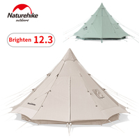 Naturehike Brighten 12.3 Tipi Tent Cotton Pyramid Tent 5-8 People Family Camping Party Trip Big House Large Space Teepee Tent