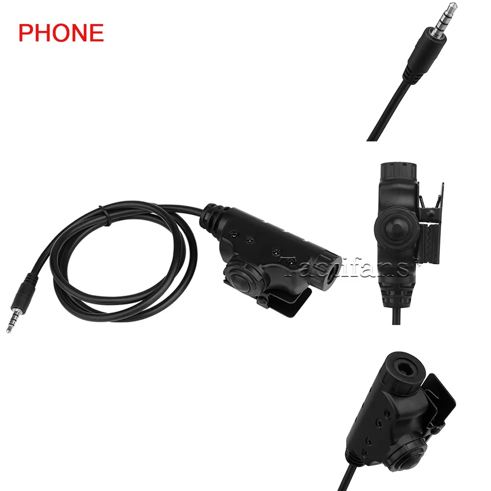 Adattatore per auricolare tattico PTT U94 V2 per Icom / Kenwood / Midland / Motorola Talkabout/auricolare per cellulare spina U174