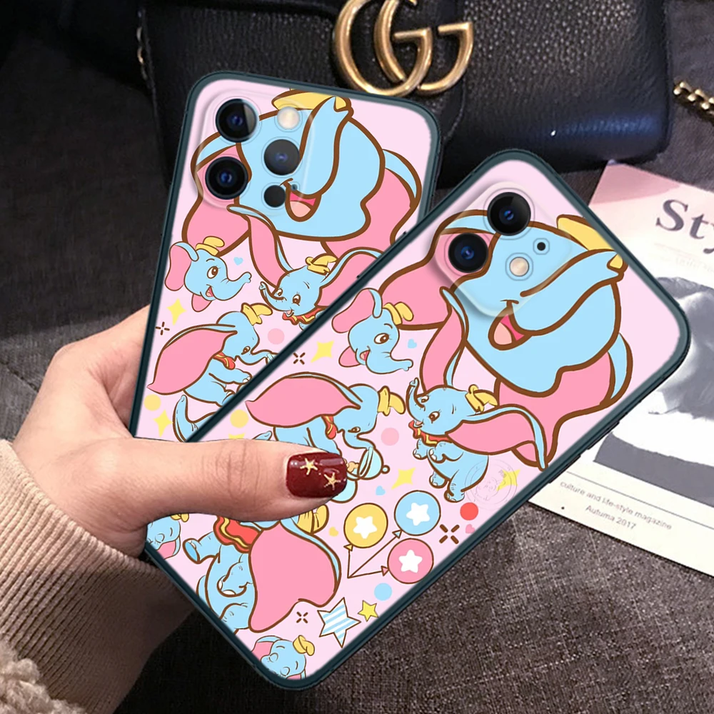 Funda de silicona suave con dibujos animados para teléfono móvil, carcasa suave con diseño de Dumbo S6 para iPhone 15, 14 Plus, 13, 12, 11, X, XS, XR Pro Max, Mini, 8, 7 Plus