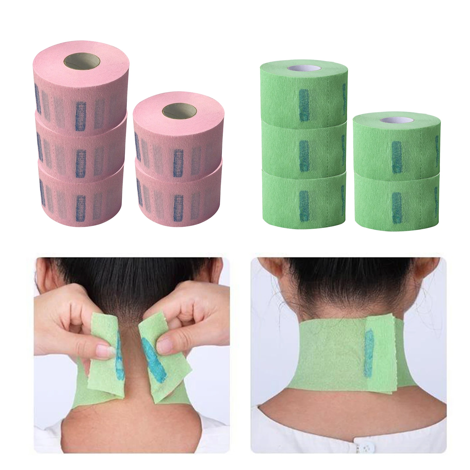 500pcs Disposable Neck Paper Strips Barber Tools Salon Hairdressing
