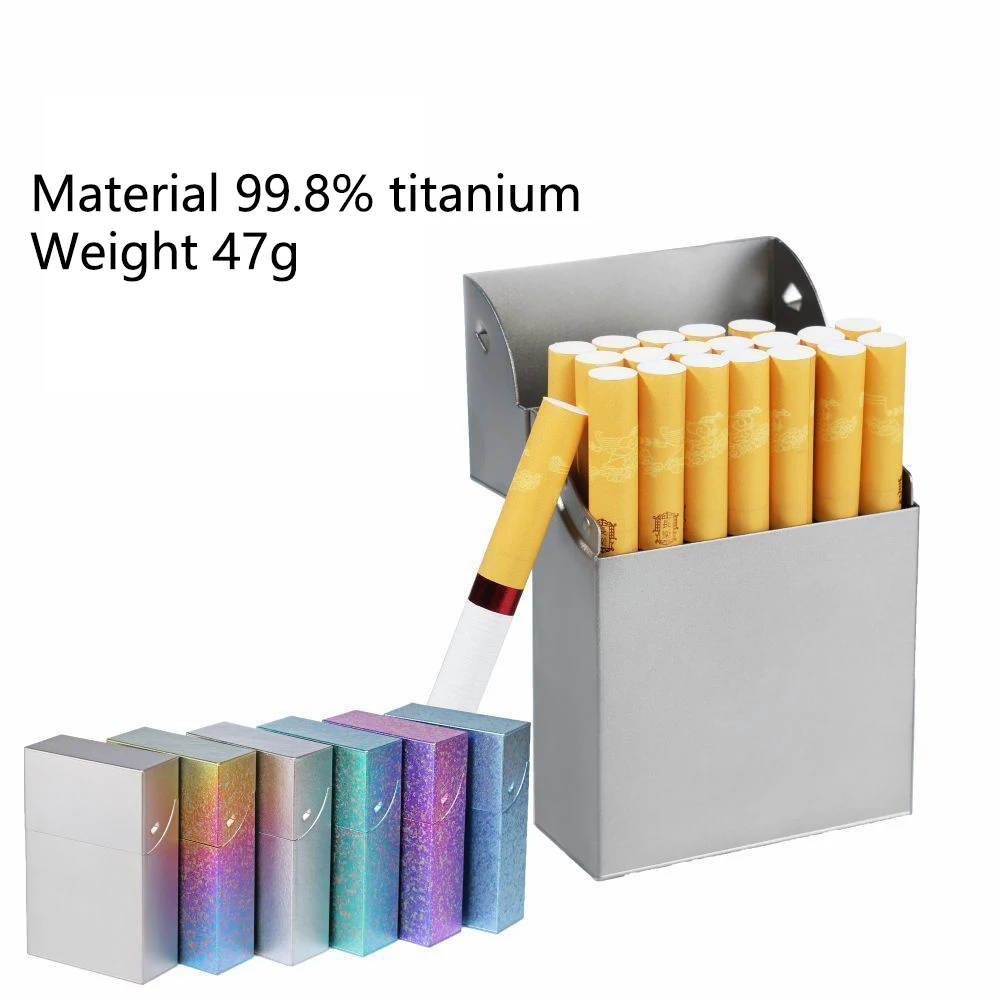 

Титановый портсигар, портативный легкий анти-скрывной металлический портсигар, держатель для мужчин, подарок