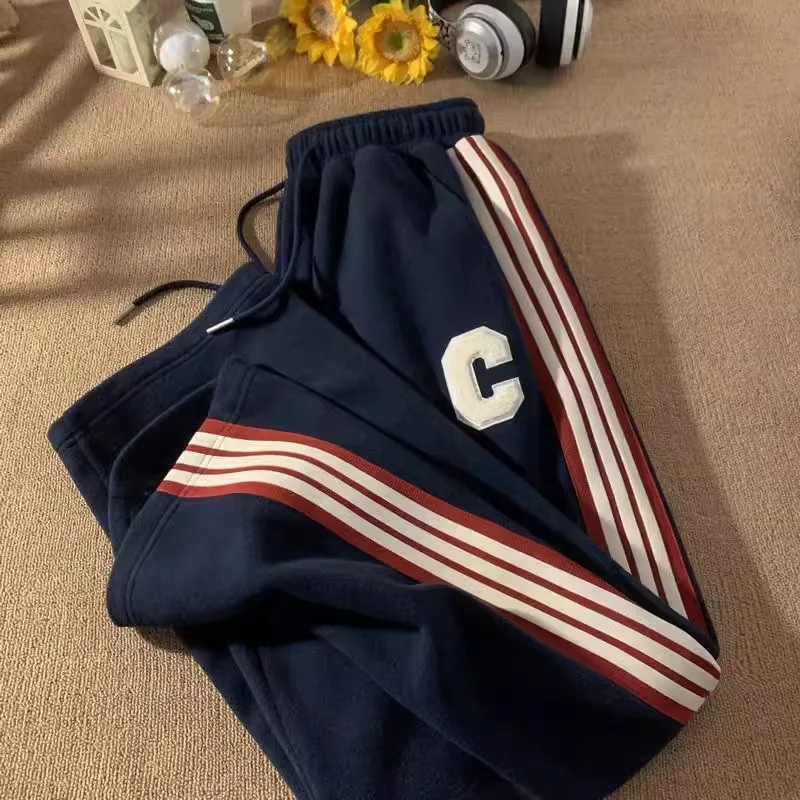 

plus Size Men's Spor Straight Leg Pants Autumn Winter Loose American Retro Wide Leg Casual Trousers Faionable And Comfort...