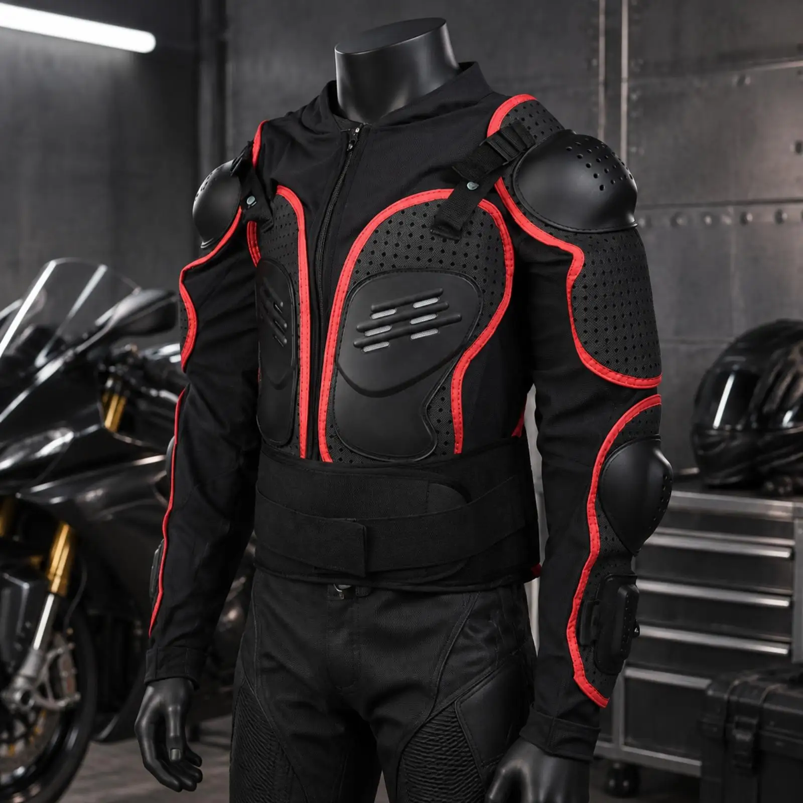 Motocross Vest with Armor Panels Breathable Mesh Motorcycle Riding Jacket for Men Women Off Road Protective Gear