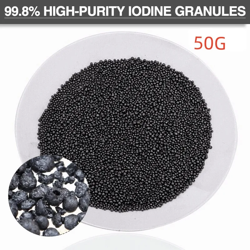 

50g 99.8% Pure Elemental Iodine Crystals Particle Lab Experiment Tools Kits