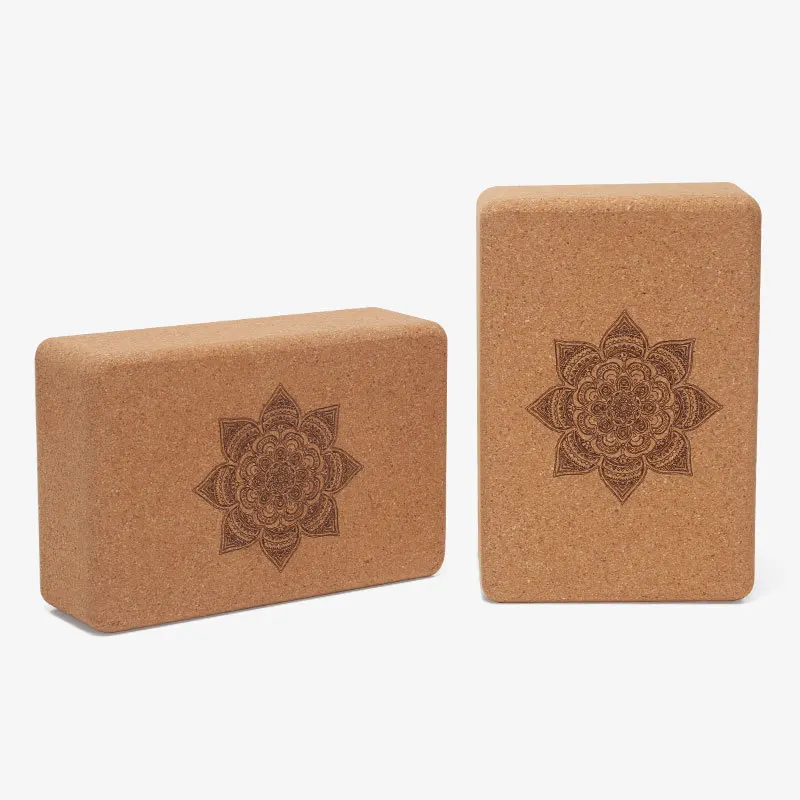 

High-Density Cork Yoga Block - Resilient Anti-Slip Contoured Edges