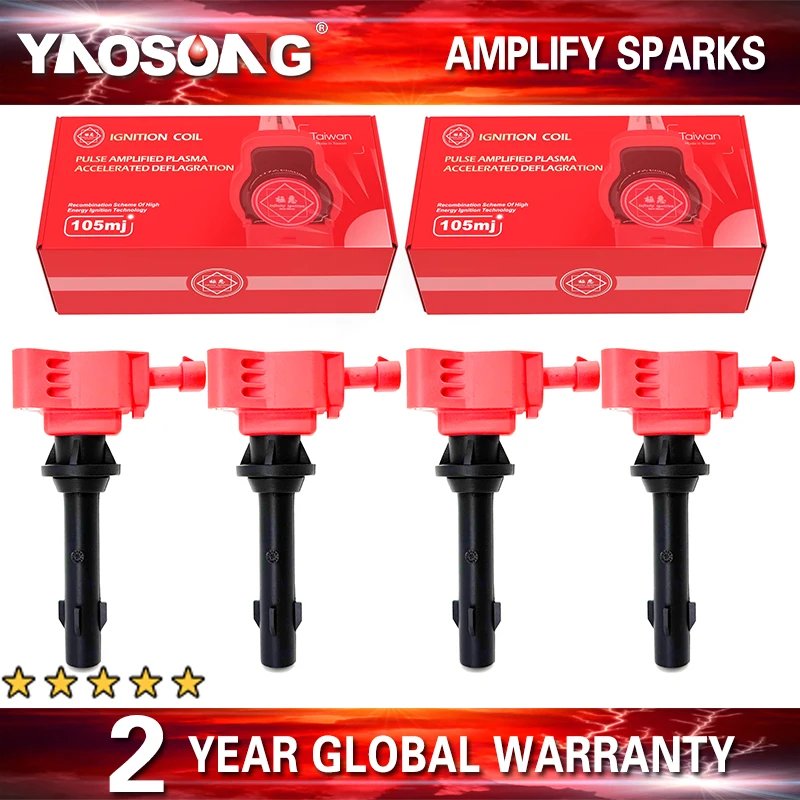 4pcs high performance Ignition Coil for FAW BESTUNE B50 B70 B90 X80 1.8L 2.0L 2.3L F01R00A042 3603040A37K
