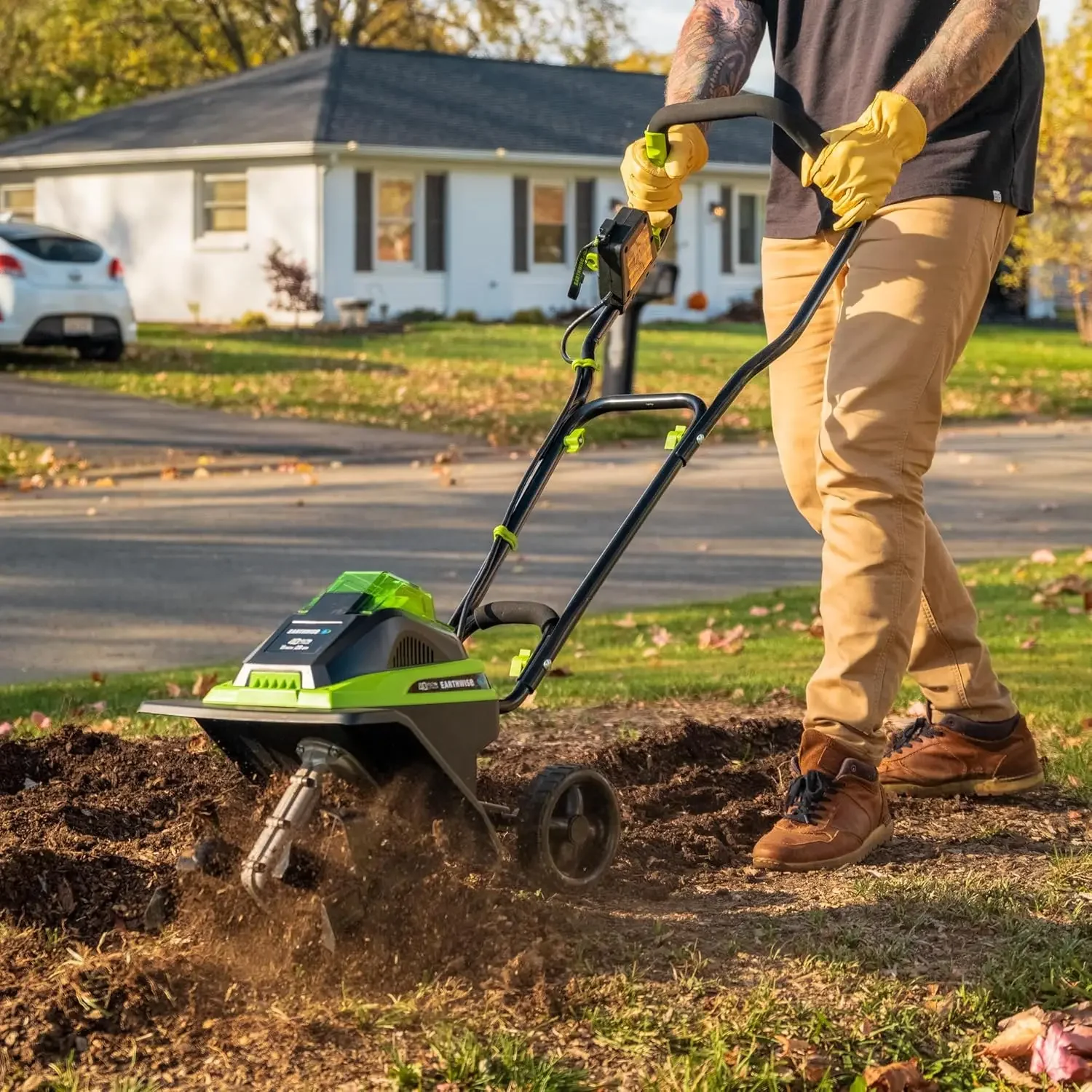 Power Tools by ALM TC70040EW 11-Inch 40-Volt Lithium-Ion Cordless Electric Tiller/Cultivator, 4Ah Battery & Charger In