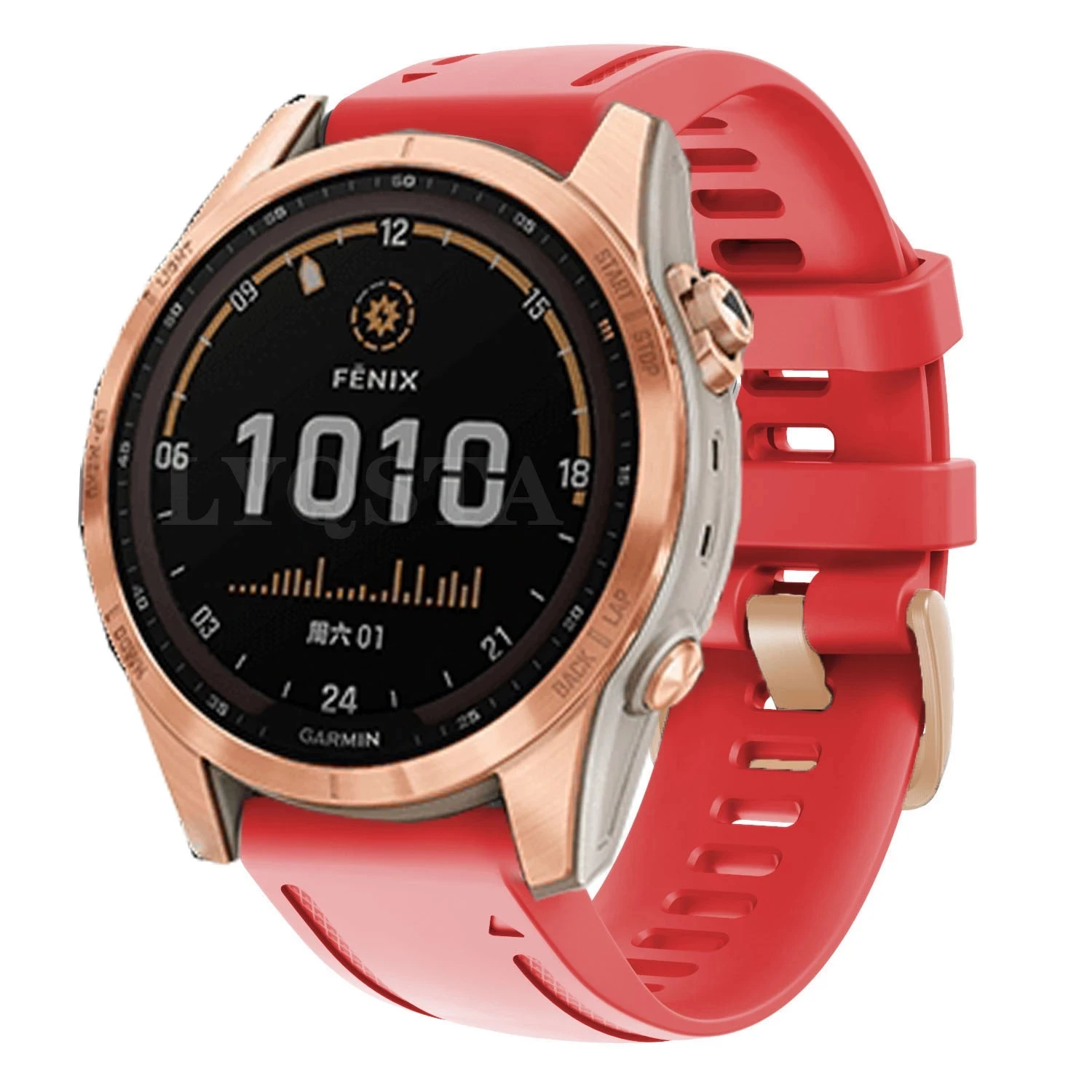 Correa de reloj deportiva Easyfit de 20mm de silicona de oro rosa para Garmin Fenix 8 43mm 7S 7SPro/5S Plus/6S 6SPro pulsera de liberación rápida