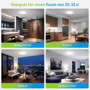 圓形LED吸頂燈 現代家居裝飾吸頂燈 18/24/36/48W 客廳臥室室內廚房照明 6 最佳銷售 白光 - №6