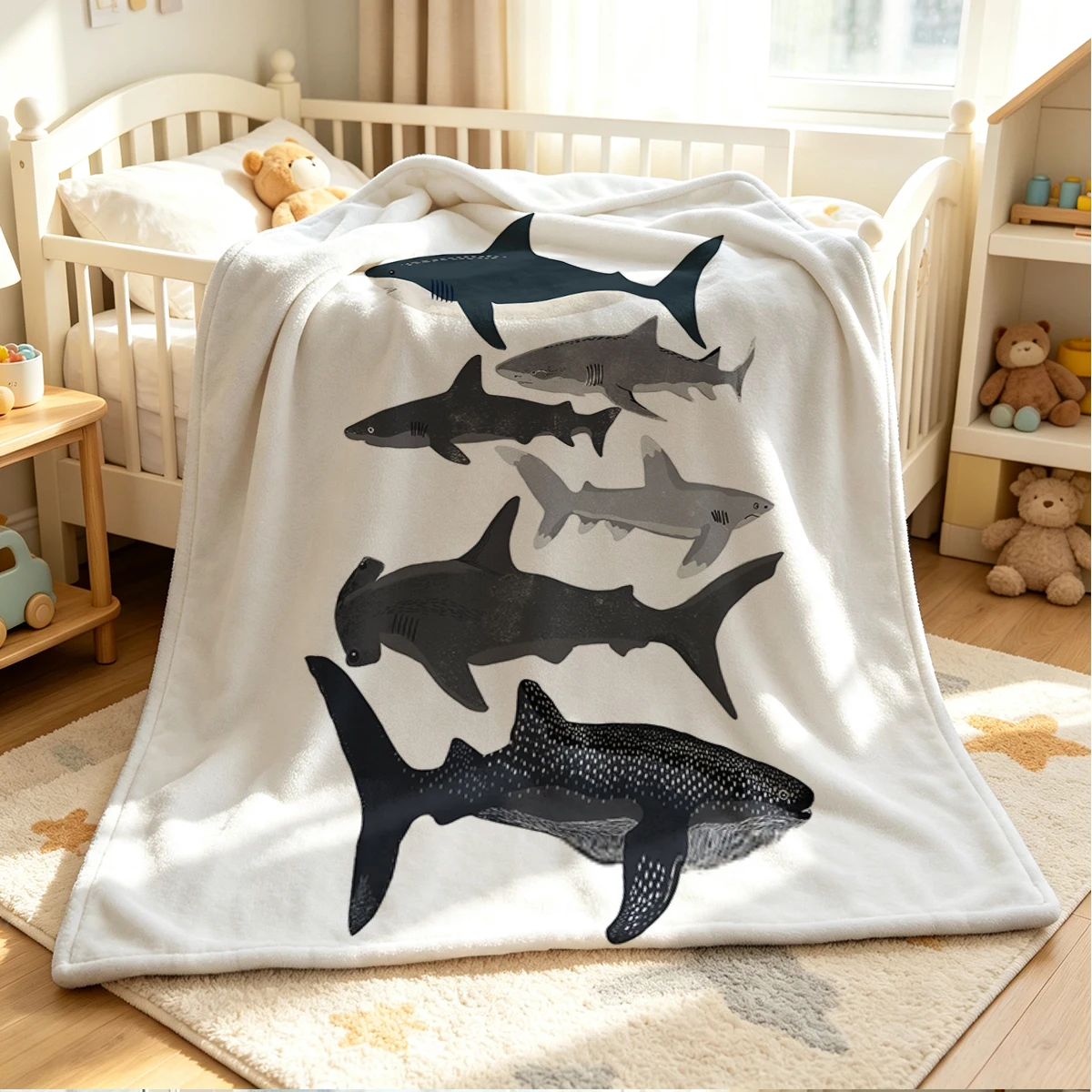 Sea Hunters Flannel Blanket Warm Soft Halloween Christmas Couch Warm Cozy Decorative Decor Gift for All Season