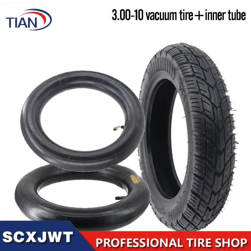 For motorcycle 3.00-10 explosion-proof tires 14 inch vacuum tubeless tires 3.00-10 inner tubes