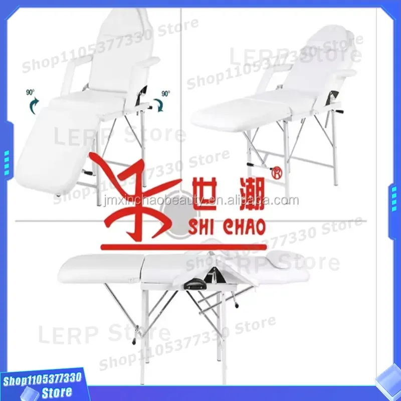 Portable Foldable Massage Bed Thickened Metal Frame Adjustable Beauty Table for Gym Hotel School Living Room Modern Design