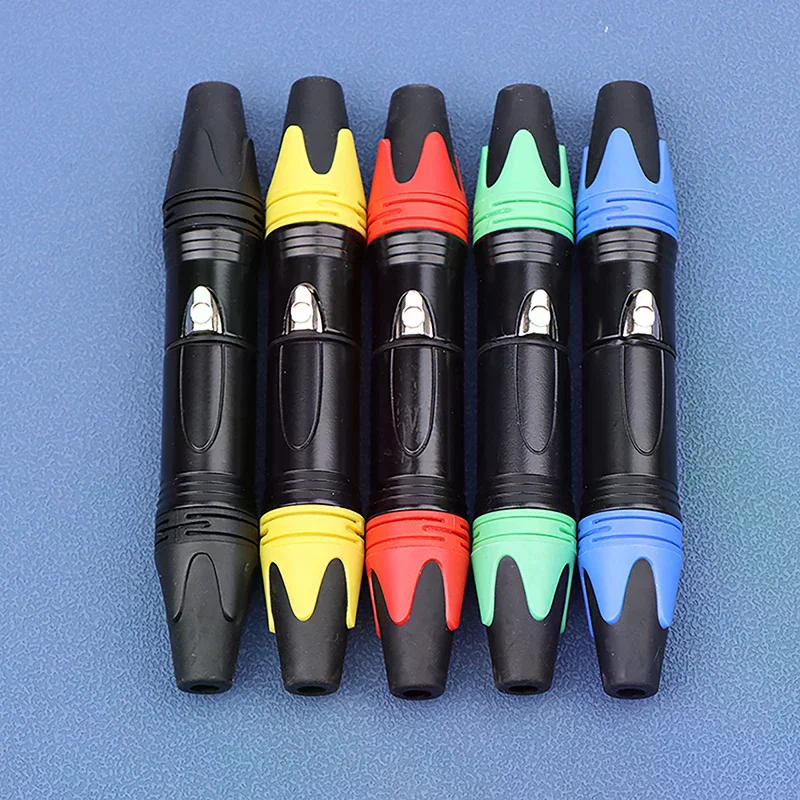 

1Set 3 Pin XLR Female Jack + Male Plug Professional 3 Pole XLR Socket Plug Microphone Connector Microphone Plug