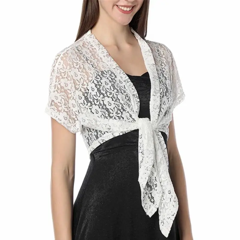 39BD Sonnenschutzschal, Blumenschal für Damen, atmungsaktiver Schal, eleganter Schal für Hochzeiten und Partys – Detail 7